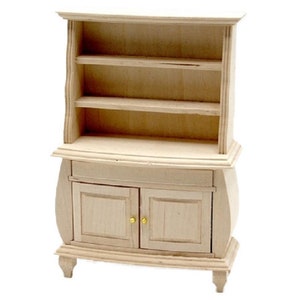 Dolls House Bare Wood Dresser Unfinished Cabinet Miniature Dining Room Furniture