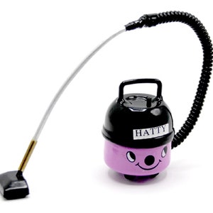 Dolls House Pink Vacuum Cleaner Hoover Miniature Modern Cleaning Accessory