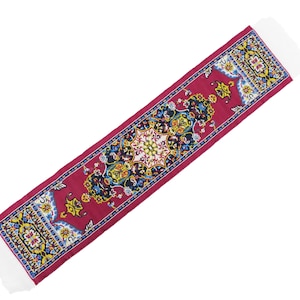 Dolls House Pink Turkish Woven Carpet Runner Miniature Rug 1:12 Scale