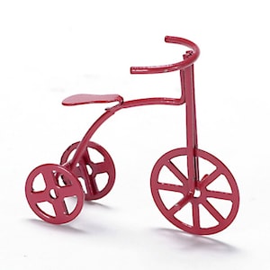 Dolls House Miniature 1:12 Nursery Toy Shop Accessory Childs Tricycle Bike Red