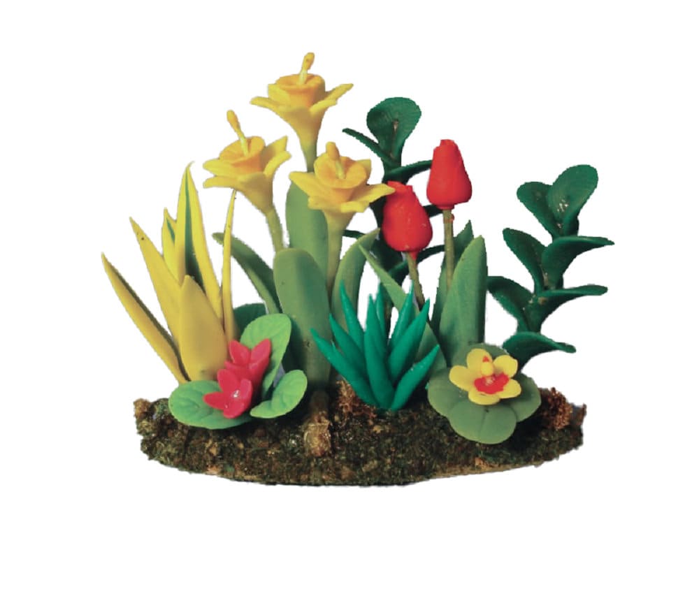 Dollhouse Miniature Green Plant In White Pot - 1:12 Scale, Height 40mm, Perfect For Dollhouse Garden Or Home Decor - View #6