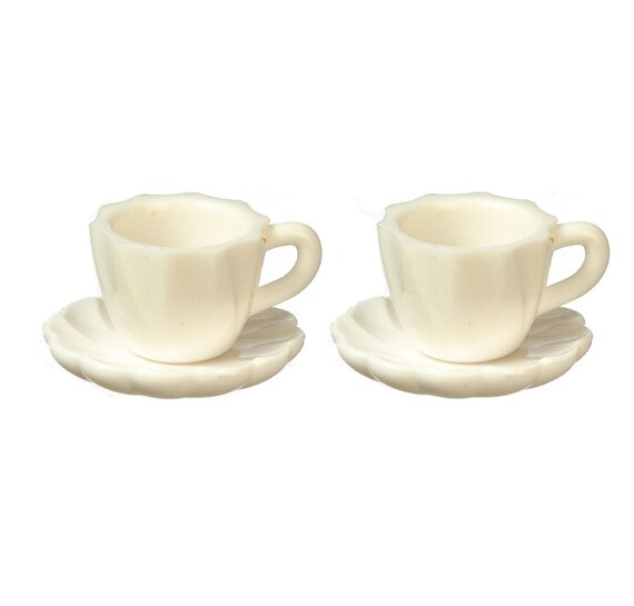 Melody Jane Puppenhaus Miniatur-Kaffeeset | Topf & Becher Im Maßstab 1:12 | Für Puppenküche & Café-Deko