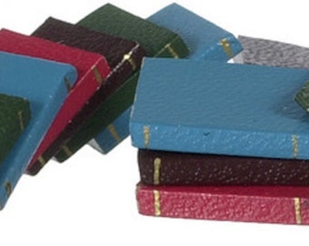 Dolls House Miniature 1:12 Study School Accessory Set 12 Bound Books with Pages