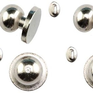 Dolls House Satin Nickel Door Knobs with Key Holes Miniature 1:12