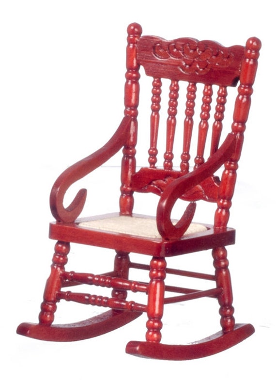 Chaise berçante maison de poupée - SURENHAP - Blanc - 9,5 x 6,5 x 5,5