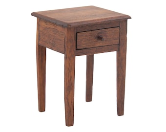 Dolls House Early American Bedside Nightstand Table Pioneer Bedroom Furniture