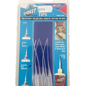 Dolls House Deluxe Roket 6 Glue Tips for High Precision &amp; Fine Lines DIY