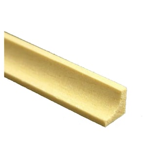 May include: A light beige wooden corner molding trim piece.