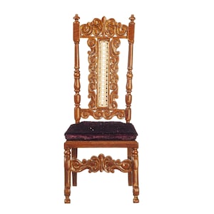 Dolls House French Renaissance Side Chair Walnut JBM Miniature Dining Furniture