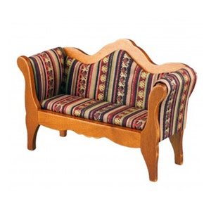 Dolls House Wooden Biedermeier Sofa Miniature Reutter Living Room Furniture 1:12