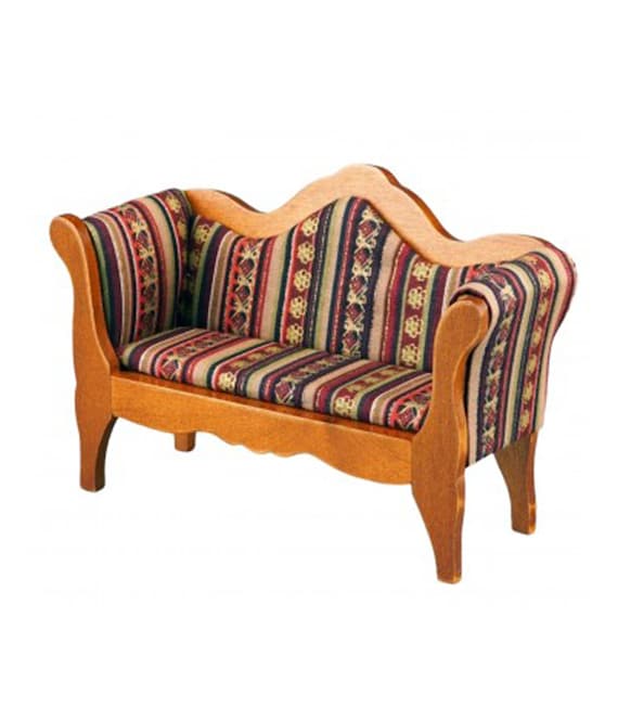 Dolls House Wooden Biedermeier Sofa Miniature Reutter Living Room Furniture  1:12