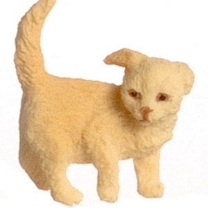 Dolls House Golden Puppy Standing One Ear Down Miniature Pet Dog
