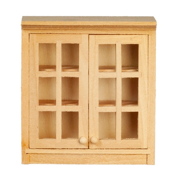 Mueble de cocina de madera desnuda para casa de muñecas, mueble de