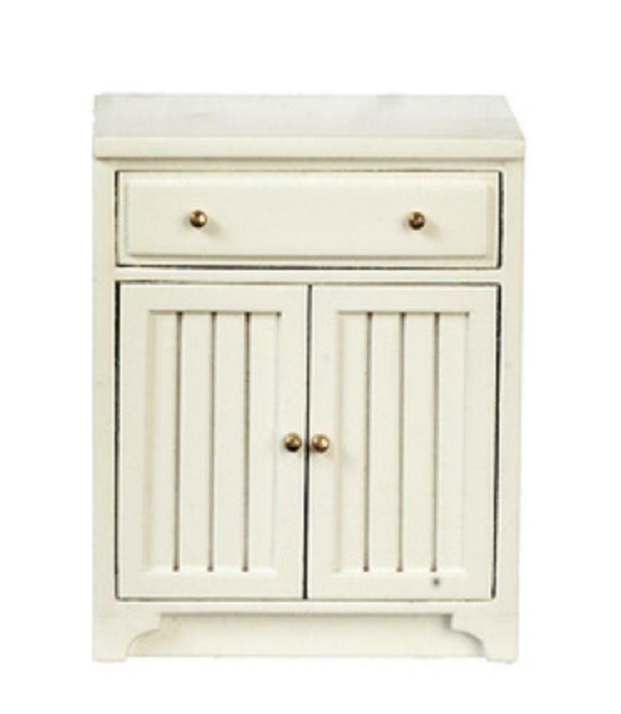 Meuble bas blanc pour maison de poupées JBM Meubles de cuisine miniatures sml