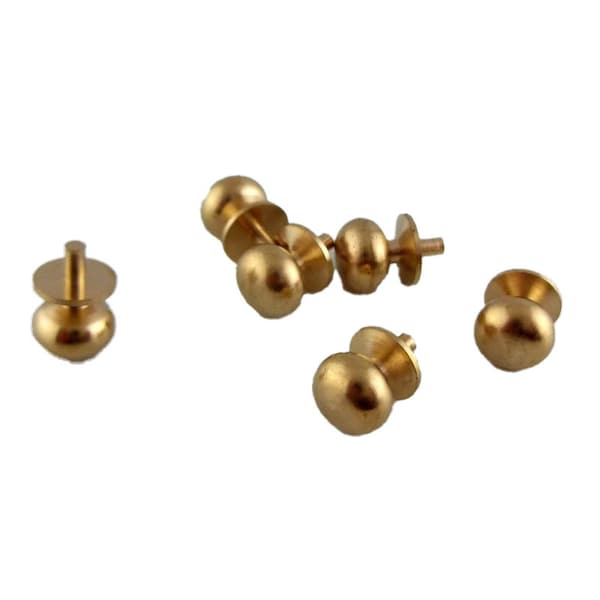 Dolls House Miniature Door Furniture 6 Brass Door Knobs Handles