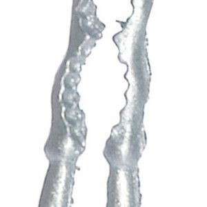May include: Silver nutcracker with a textured, serrated design. The nutcracker is open and ready to crack nuts.