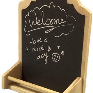 Dolls House Blackboard Chalk Notice Board on Stand School Shop Kitchen Accessory