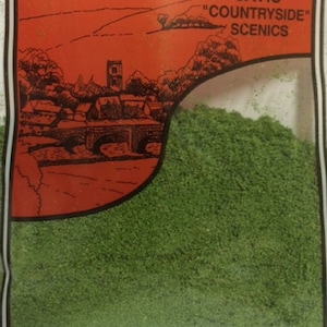 Dolls House Mid Green Coarse Grass Garden Scenic Scatter