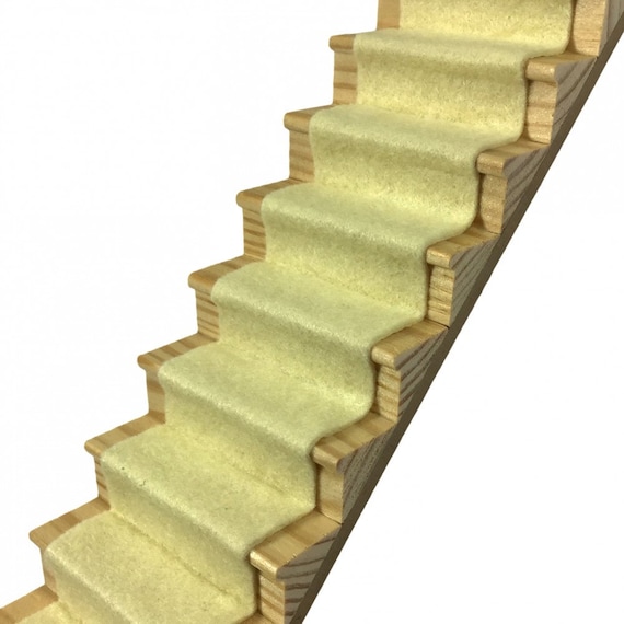 Melody Jane Puppenhaus Teppich – Hellgrau, Selbstklebend, Wolle-Mix, Für Treppen Oder Boden, Miniatur-Deko