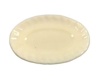Piatto da portata ovale bianco per casa delle bambole 1:12 Accessorio per sala da pranzo