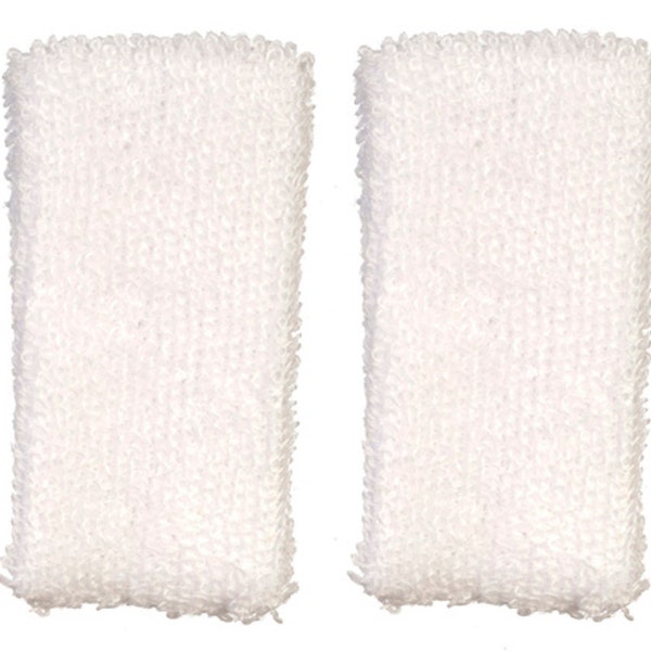 Dolls House White Hand Towel Set Miniature 1:12 Scale Towels Bathroom Accessory