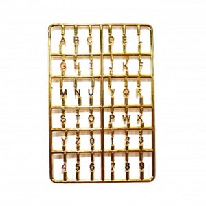 Dolls House Gold House Letters and Numbers Set Miniature Front Door Furniture