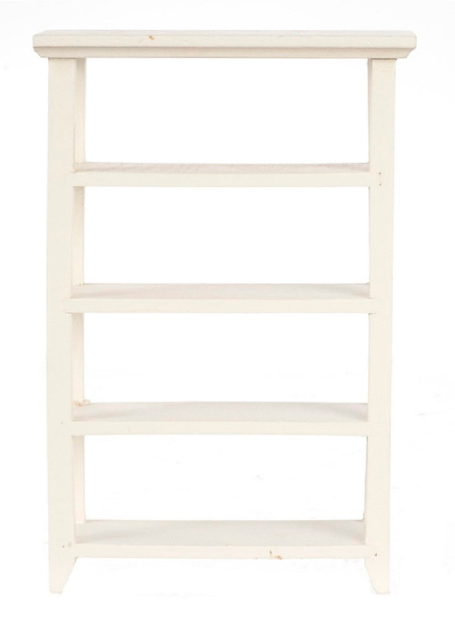 Dolls House White Wood Open Shelf Unit Bookcase Miniature 1:12 Scale ...
