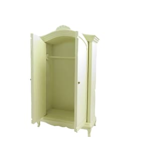 Dolls House French Style Cream Wardrobe Miniature 1:12 Bedroom Furniture