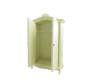 Miniatura Armadio Shabby Chic Per Casa Delle Bambole – Scala 1:12, Stile Parigino, Nuovo