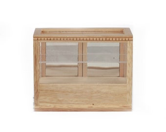 Casa de muñecas Light Oak Shop Fittings Vitrina Store Counter 1:12 Muebles