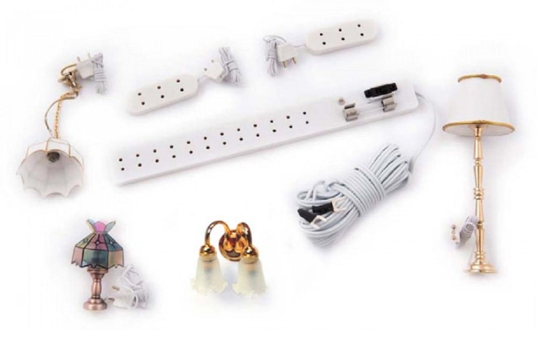 Dolls House Electric Light Starter Kit 4 Lights Socket Strip Etsy