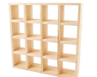 Dolls House 16 Cube Display Unit Modern Display Shelves Miniature