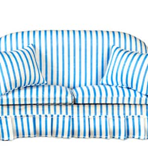 Green striped couch deals