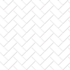 Dolls House White Herringbone Metro Tiles Gloss Card Flooring 1:12 Scale