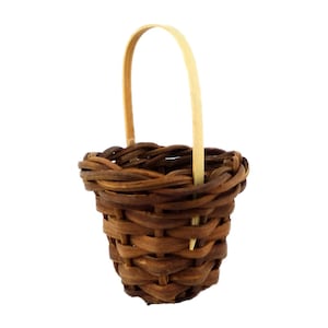 Dolls House Large Wicker Shopping Basket Woven Miniature Accessory