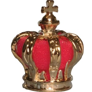 Dolls House Gold Queen&#39;s Royal Crown Miniature Ornamental Accessory 1:12 Scale
