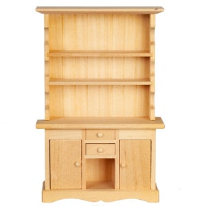 Dolls House Bare Wood Hutch Dresser Miniature Dining Room Furniture 1:12 Scale