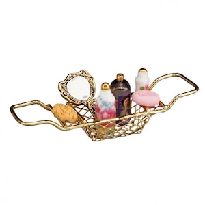 Dolls House Bath Tray Bridge &amp; Toiletries Reutter Miniature Bathroom Accessory
