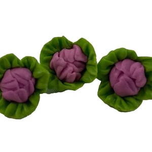 Dolls House 3 Red Cabbage Miniature Kitchen Garden Vegetable Shop Accessory 1:12