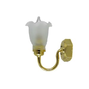 Dolls House Wall Light Frosted Tulip Shade UP 12V Miniature Electric Lighting
