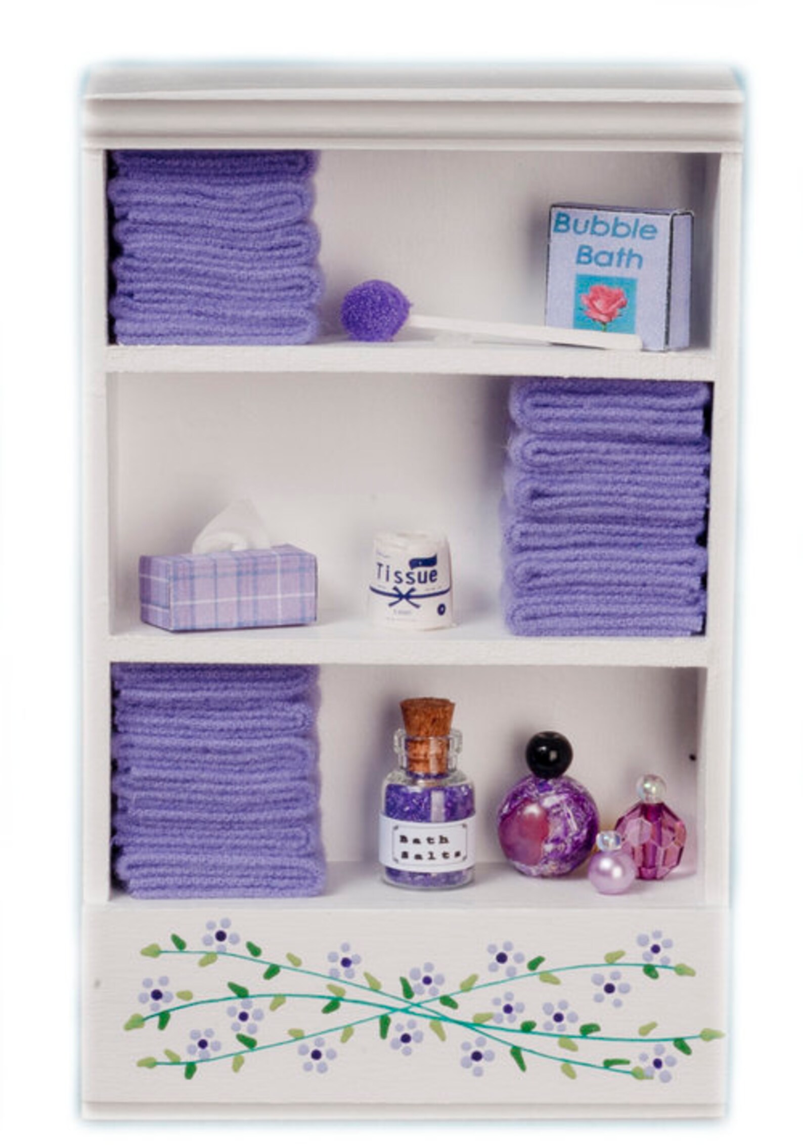 Dolls House Shelf Unit Lilac Towels & Accessories Etsy