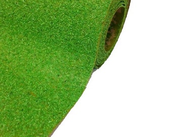 Dolls House Mid Green Grass Lawn Garden Landscape Mat Large
