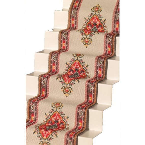 Melody Jane Dolls House Woven Stair Carpet Runner Grey Beige 1:12 Flooring 