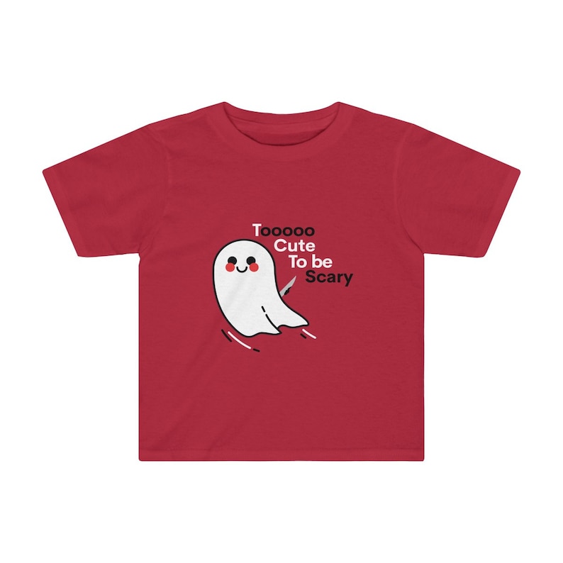 Halloween Kids Tee boo halloween shirt too cute to be scary Halloween kids shirt Halloween kids