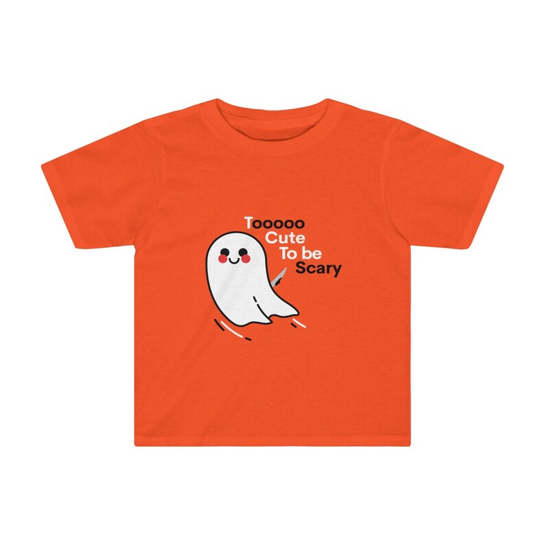 Halloween Kids Tee boo halloween shirt too cute to be scary Halloween kids shirt Halloween kids