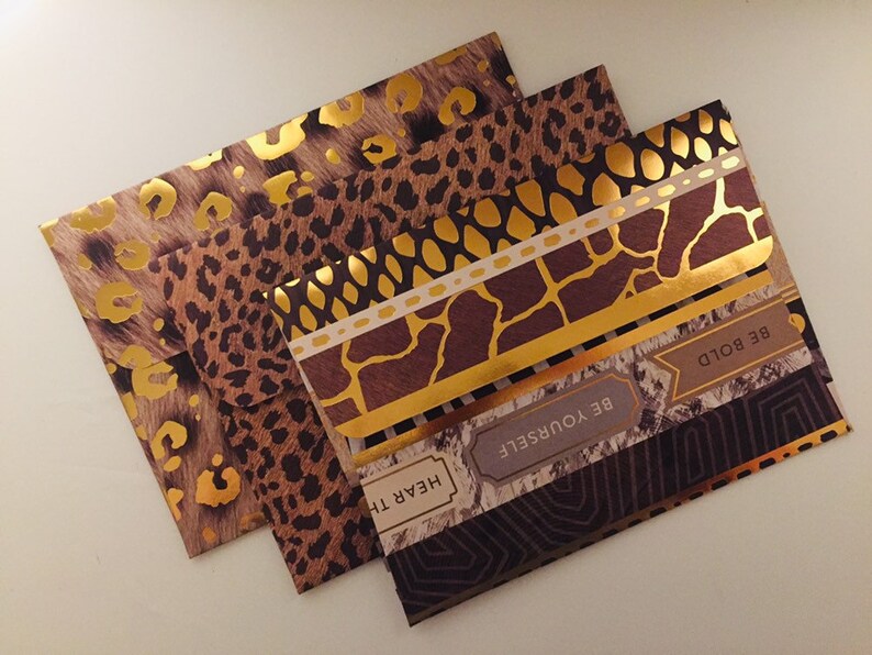Handmade Greeting Card Mailer Animal Print Envelopes Snail Mail Planner Accessories Junk Journal Paper Stationery Set