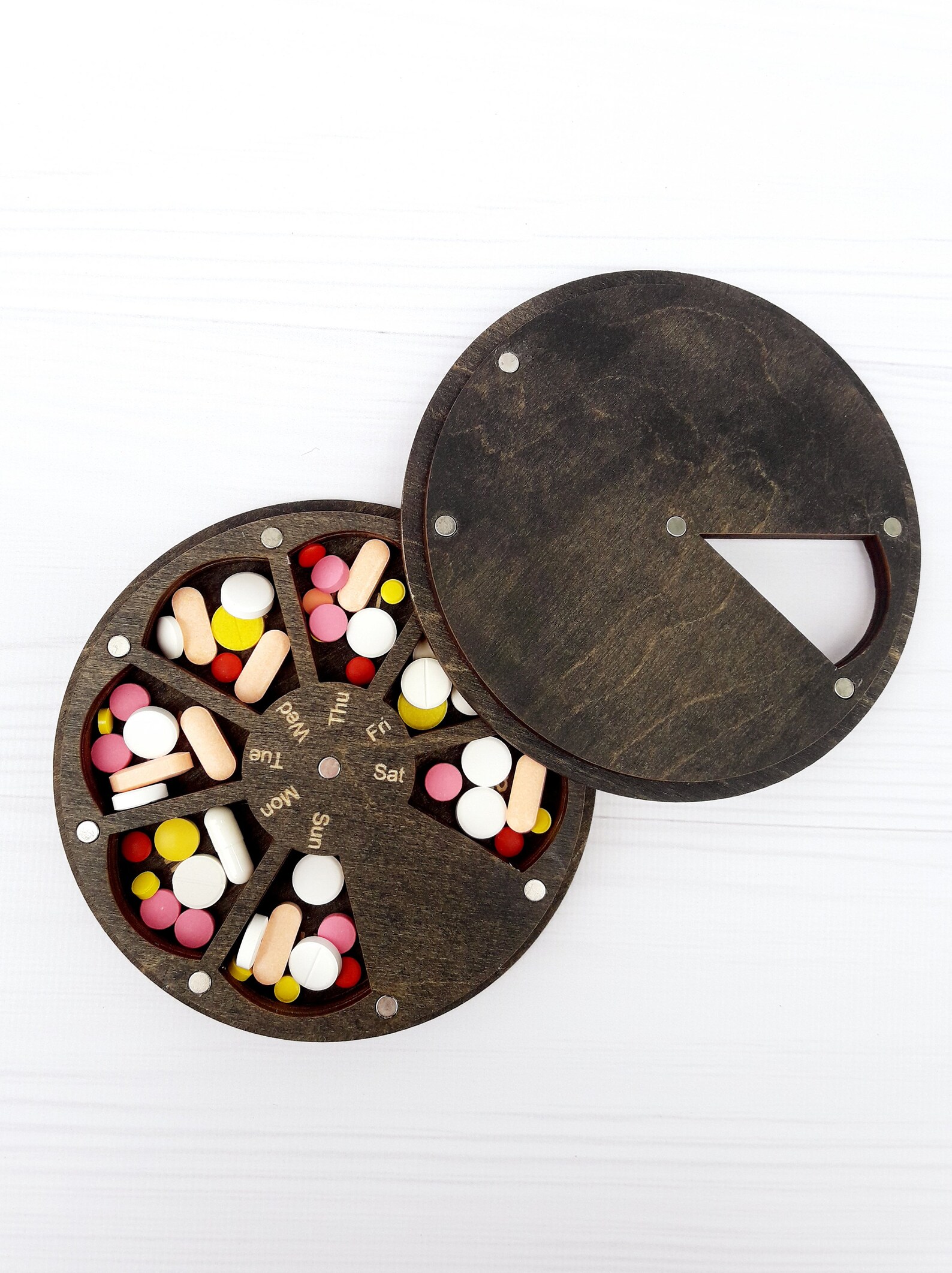 Pill Case 7 Day Weekly Pill Box Pill Container Decorative Pill Etsy