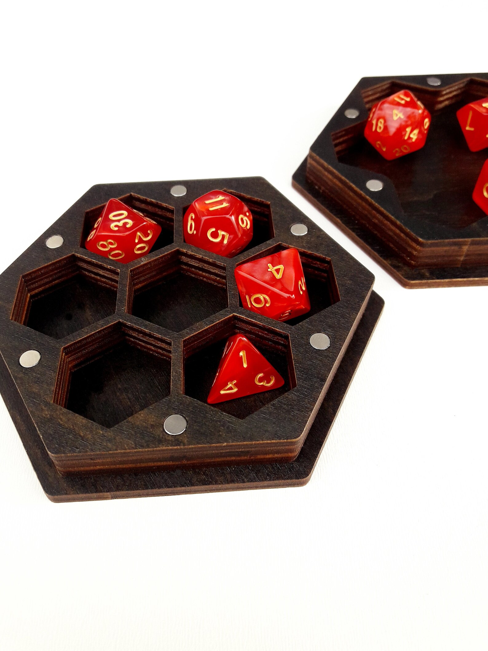 Dice Vault and Tray Dnd Dice Box Wood Engraved D&d Dice Holder Etsy
