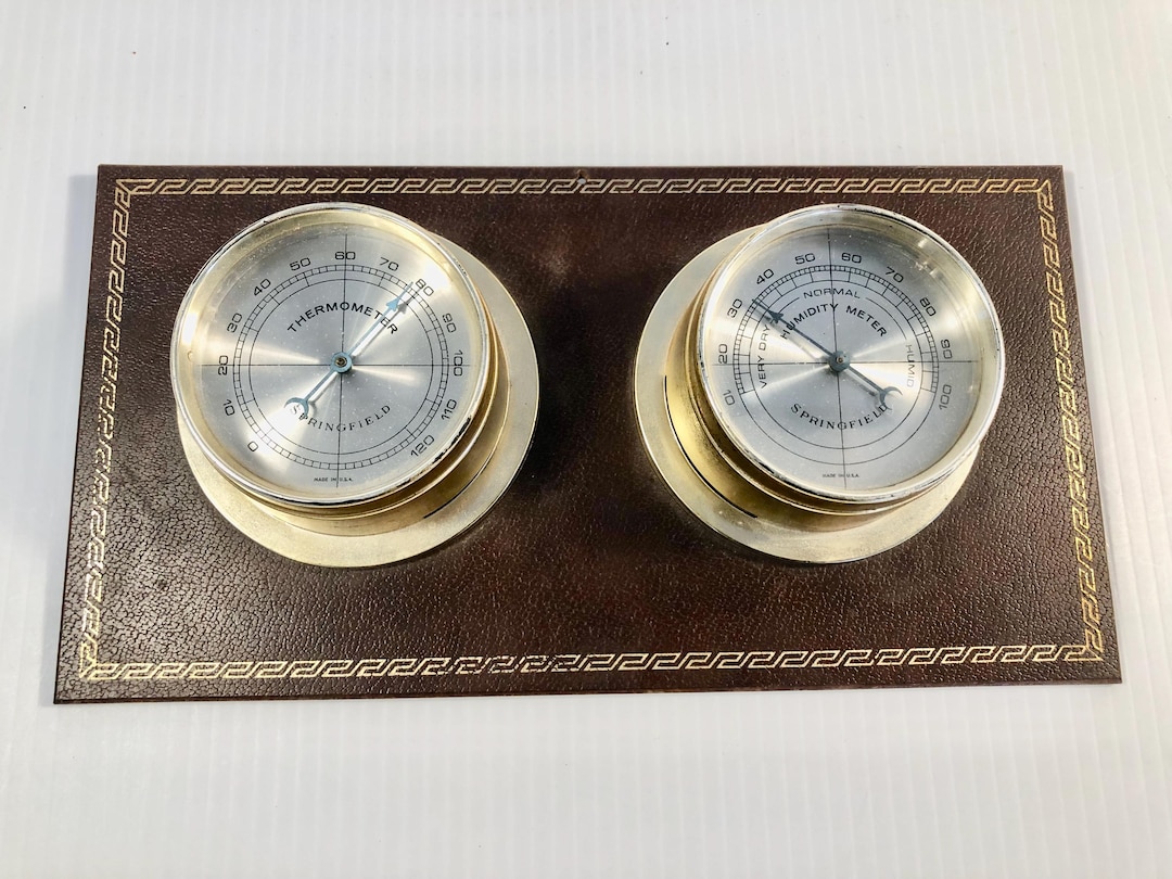 Vintage Springfield Weather Station, Thermometer Humidity Reader