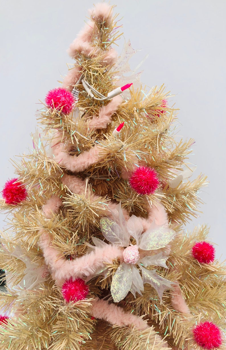 Vintage 34 H Pink Barbie Christmas Tree Working Pink Etsy